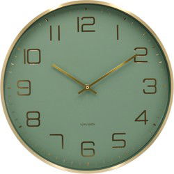 Wandklok Elegance Glow - Groen - Ø40cm