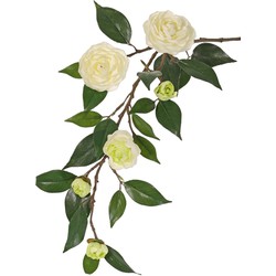 Camellia japanse roos bloementak met 6 bloemen kunstbloem zijde nepbloem I