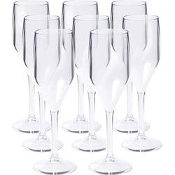 DEPA Champagneglas - 12x - transparant - onbreekbaar kunststof - 150 ml - Champagneglazen