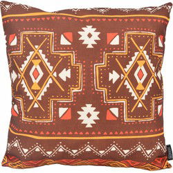 Sierkussen Indian Style Brown | 45 x 45 cm | Katoen/Linnen