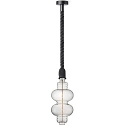 Home sweet home hanglamp Leonardo zwart Diabolo - helder