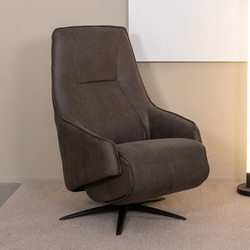LABEL51 Fauteuil Odense - Antraciet - Micro Suede - One Size