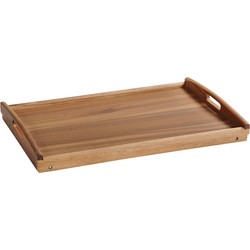 FSC® Acacia houten inklapbare bedtafel voor op bed met dienblad - Houten Bedtafelje - Laptoptafel - Ontbijt Bed - Bank dienblad