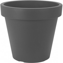 Pro Garden Plantenpot/bloempot - Tuin buiten - kunststof - grijs - D30 cm - Plantenpotten