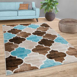 Laagpolig Vloerkleed Metr - Barok Design - Beige - 80x150 cm