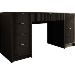Meubella - Kaptafel Tavares 2 - Zwart - 154 cm