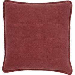 Dutch Decor BOWIE - Sierkussen van gewassen katoen Merlot 45x45 cm - rood - Dutch Decor