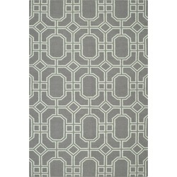 Safavieh Contemporary Indoor Flatweave Area Rug, Dhurrie Collection, DHU860, in Grey & Light Blue, 152 X 244 cm