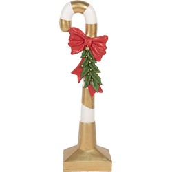 Clayre & Eef Kerstdecoratie Beeld Zuurstok 83 cm Goudkleurig Kunststof Kerstfiguren