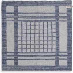 Knit Factory Gebreide Keukendoek - Keukenhanddoek Emma - Ecru/Jeans - 50x50 cm
