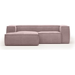 Kave Home - 2-zitsbank Blok roze corduroy met chaise longue links 240 cm