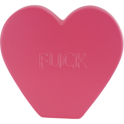 Ornament- Candy Heart 'FUCK'- Neon Pink- 20x4x18,5cm
