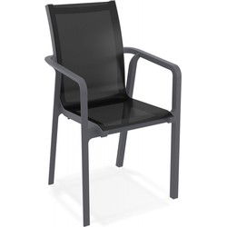 Tuinstoel met armleuningen CINDY 62x57x90 cm Grijs