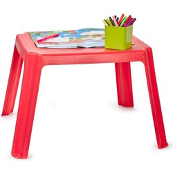 Plasticforte Kunststof kindertafel - steenrood - 55 x 66 x 43 cm - camping/tuin/kinderkamer - Bijzettafels