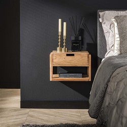 Zwevend Nachtkastje Mitchel Acaciahout 1 Lade