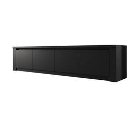 Meubella TV-Meubel Monaco - Mat Zwart - 4 deuren - 170 cm