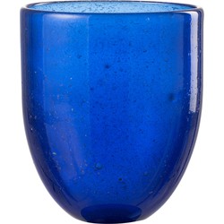 Waterglas | glas | blauw | 8x8x (h)9.5 cm