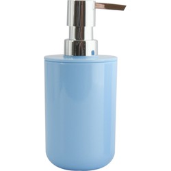 MSV Zeeppompje/dispenser Porto - PS kunststof - pastel blauw - 7 x 16 cm - 260 ml - Zeeppompjes