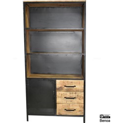 Benoa Lizzy 1 Door 3 Drawer Book Cabinet 100 cm
