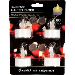 LED lichtjes voordeelpak 4x stuks - LED kaarsen