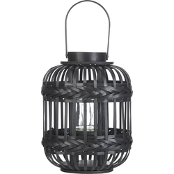 BORACAY - Lantaarn - Zwart - 30 cm - Bamboe