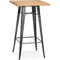 GRAMY hoge tafel in industriële stijl 70x70x1055 cm Bruin