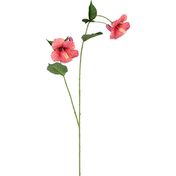 Hibiscussteel l110 cm zalm kunstbloem zijde nepbloem