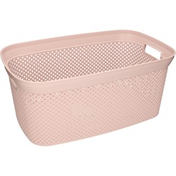 Wasmand/wasgoed draagmanden roze 35 liter 54 x 34 x 23 cm huishouden - Wasmanden