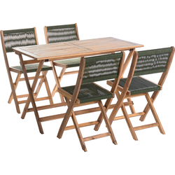 PROSSEDI - Tuinset 4-zits - Groen - Acaciahout