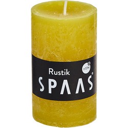 Rustieke cilinderkaars 48/80 - herfstgeel - Spaas
