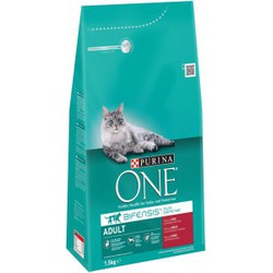 Kattenvoer one adult rijk aan rund & volkoren granen brokjes 1,5 kg - Purina