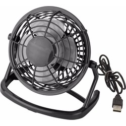Bureau ventilator USB zwart - Ventilatoren
