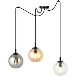 moderne hanglamp Guerra Zwart 3-lichts