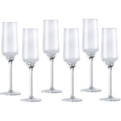 Luxury houseware Champagneglazen - 48x - glas - 220 ml - Champagneglazen
