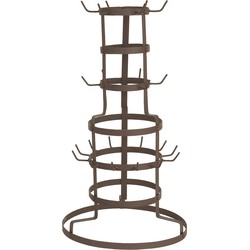 Clayre & Eef Mokkenrek  Ø 30x54 cm Bruin Ijzer Rond Mokkenboom