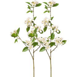 Emerald Kunstbloem Kersen bloesem - 2x - 90 cm - wit - Kunstbloemen
