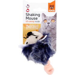 FOFOS SHAKING MUIS MET GELUID GRIJS 12X6X6 CM