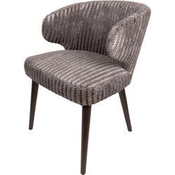 PTMD Eetkamerstoel Fiori - 57x56x80 cm - Hout - Taupe