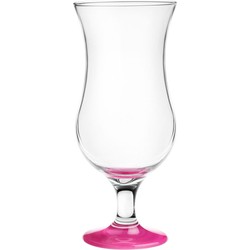 Glasmark Cocktail glazen - 6x - 420 ml - roze - glas - pina colada glazen - Cocktailglazen