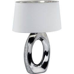 Moderne Tafellamp  Taba - Kunststof - Zilver