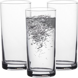 LAV Waterglazen/kleine longdrink glazen Liberty - 3x stuks - 295 ml - Drinkglazen