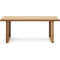 Kave Home - 100% outdoor Canadell tafel in massief gerecycled teakhout 180 x 90 cm