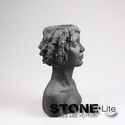 Bloempot vrouwenhoofd Stone-Lite
