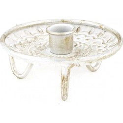 Kandelaar metaal rond 12x6 cm
