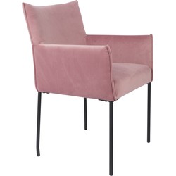 ANLI STYLE Armchair Dion Velvet Pink