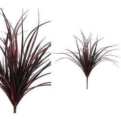 PTMD Leaves Plant Gras Kunststruik - 36 x 56 x 46 cm - Bordeaux
