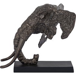 PTMD Iriss Brass casted alu elephant statue black base