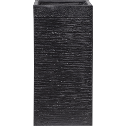 DION - Plantenbak - Zwart - 33 cm - Klei-vezelmengsel