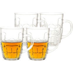 Bierpul - 4x - transparant - onbreekbaar - kunststof - 50 cl - 500 ml - Bierglazen