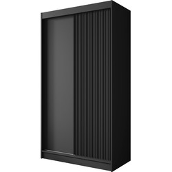 Meubella - Kledingkast Paraguay - Zwart - 120 cm